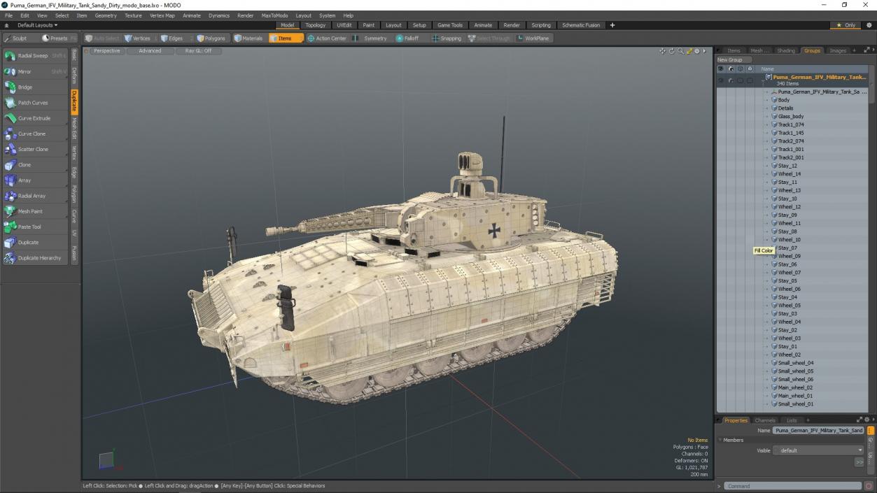 3D Puma German IFV Military Tank Sandy Dirty