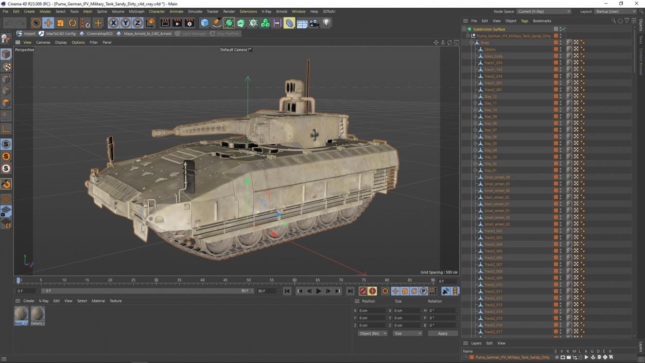 3D Puma German IFV Military Tank Sandy Dirty