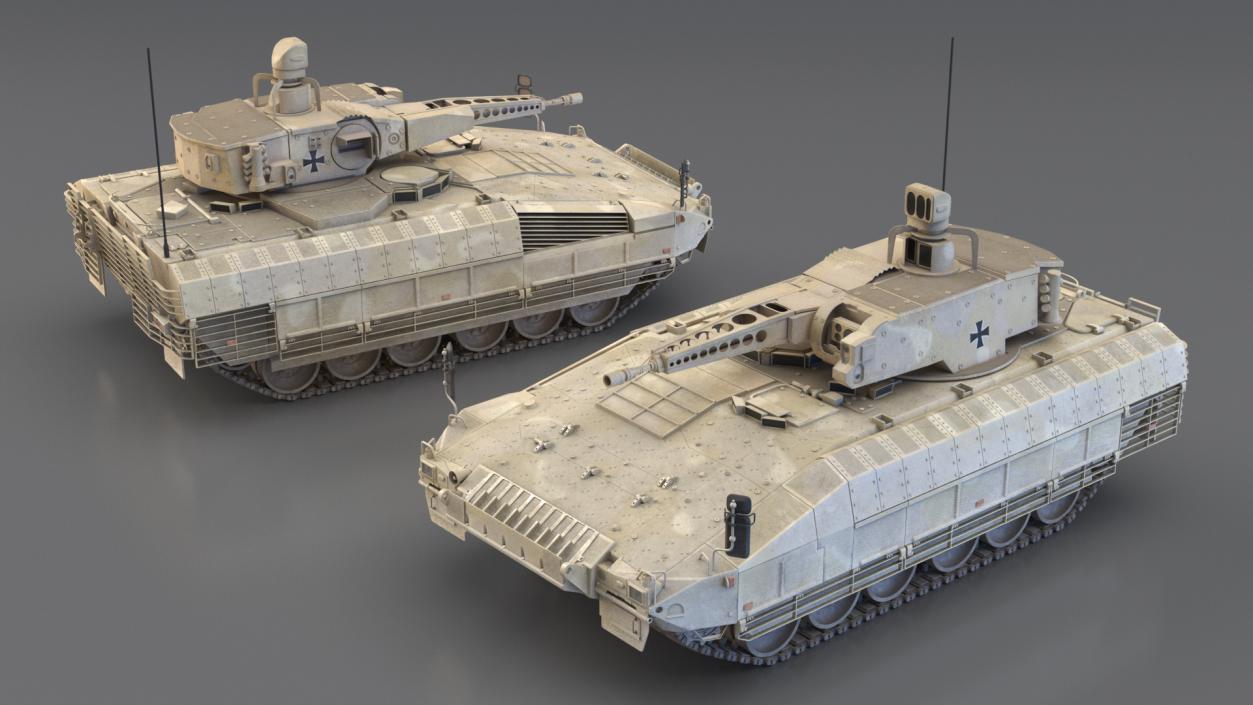 3D Puma German IFV Military Tank Sandy Dirty