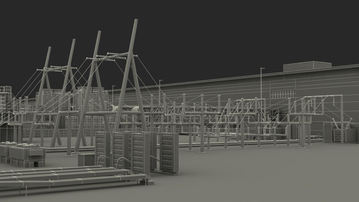 Huge Manufacturing Plant 3D model