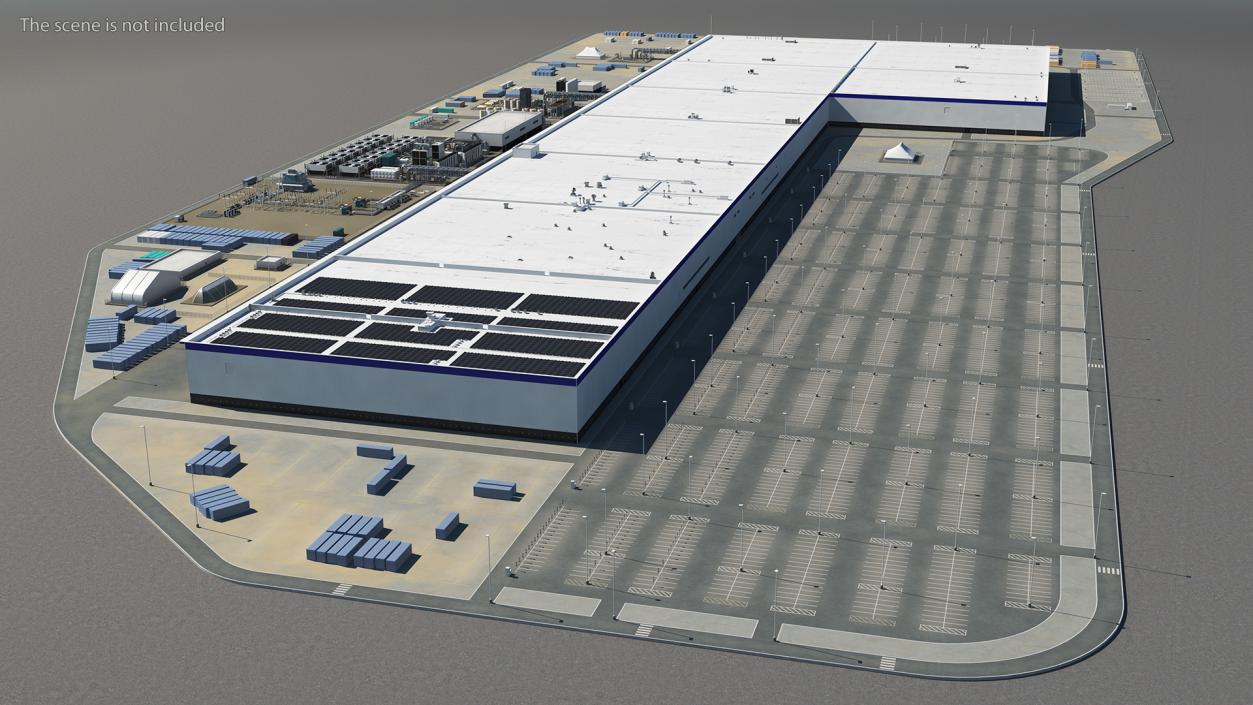 Huge Manufacturing Plant 3D model