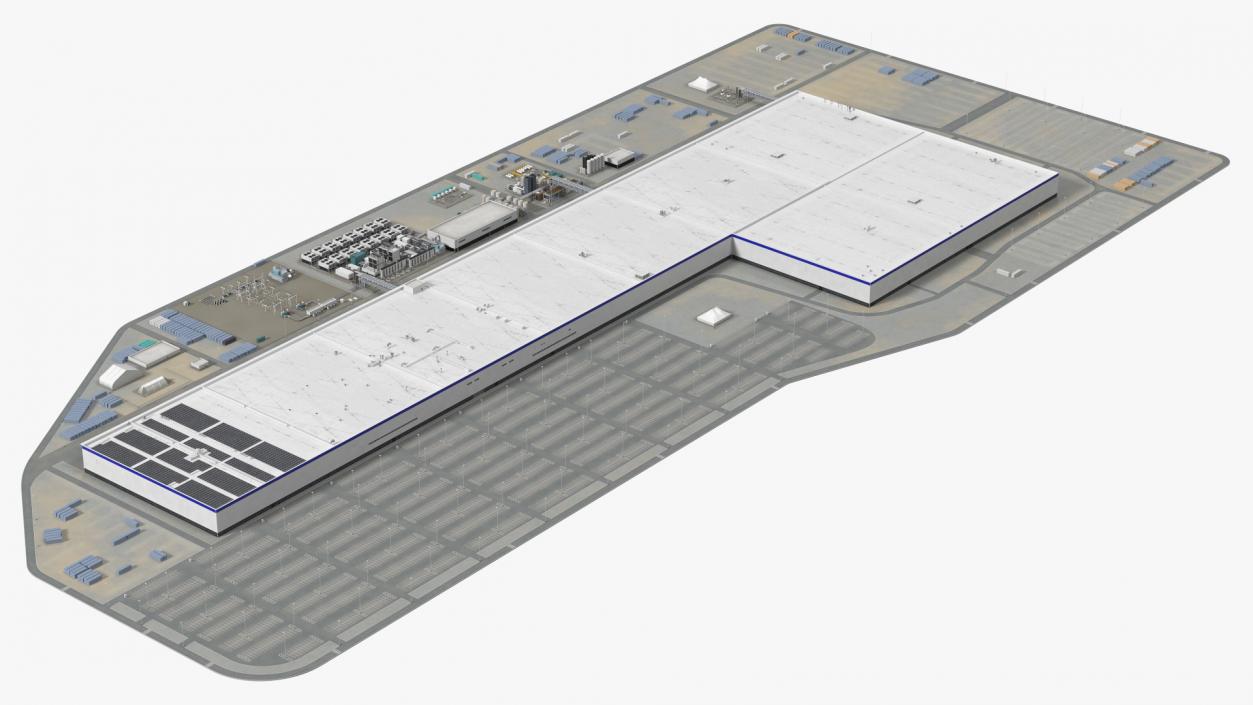 Huge Manufacturing Plant 3D model