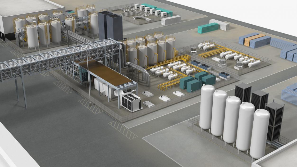 Huge Manufacturing Plant 3D model