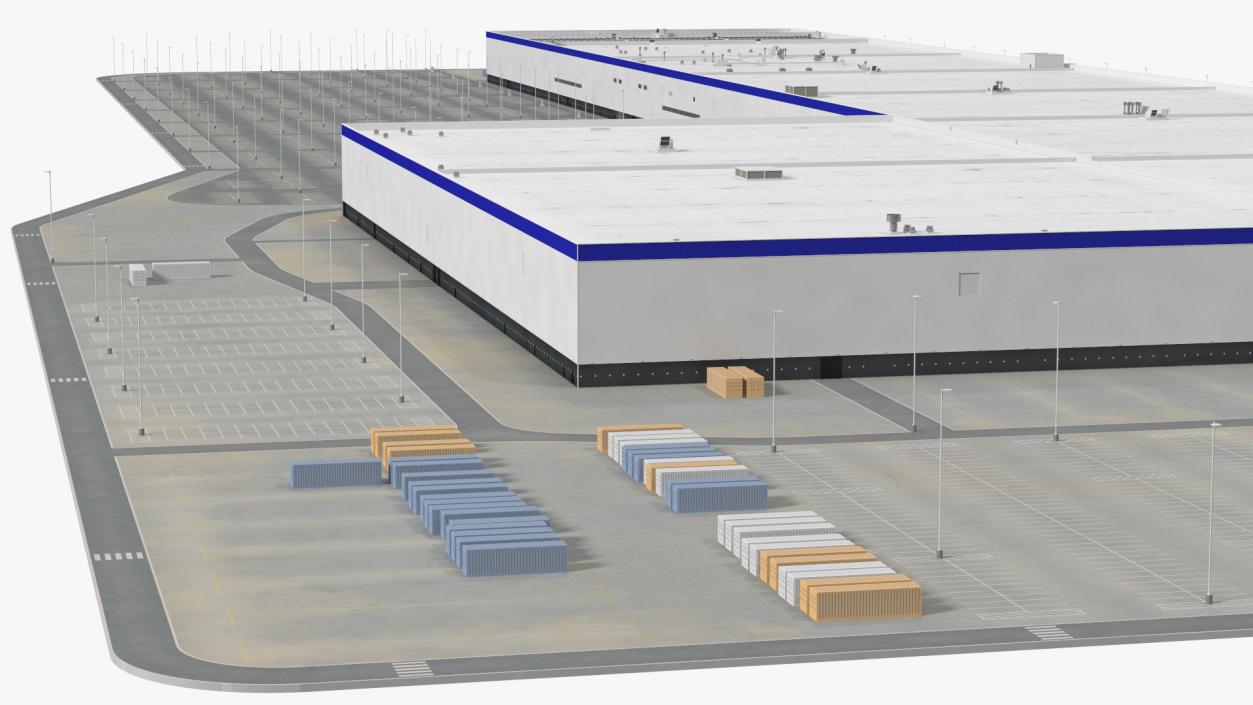 Huge Manufacturing Plant 3D model