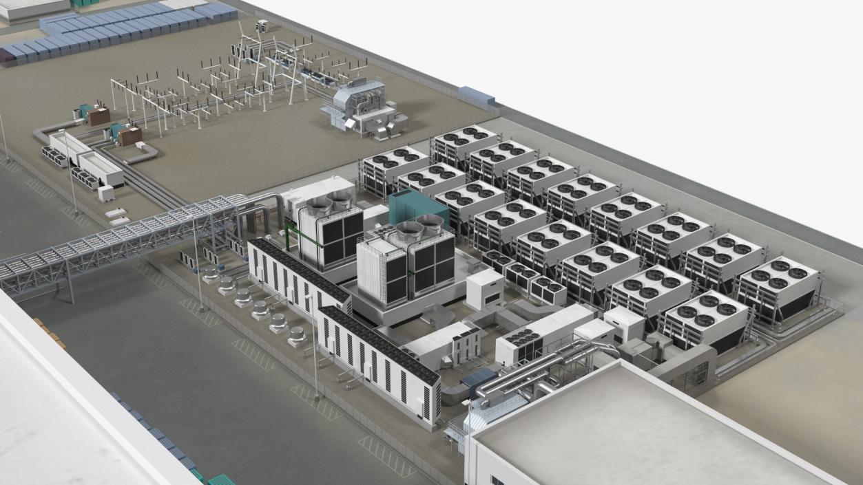 Huge Manufacturing Plant 3D model