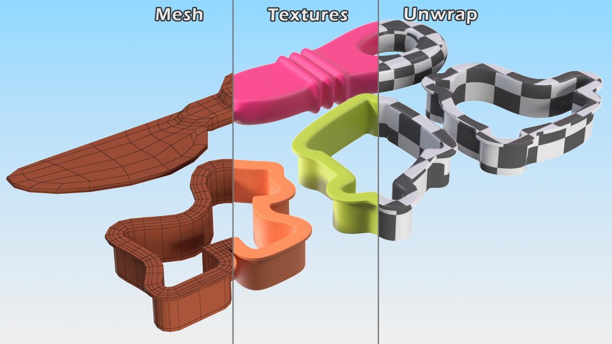 3D Kids Mold Tools for Modeling Clay model