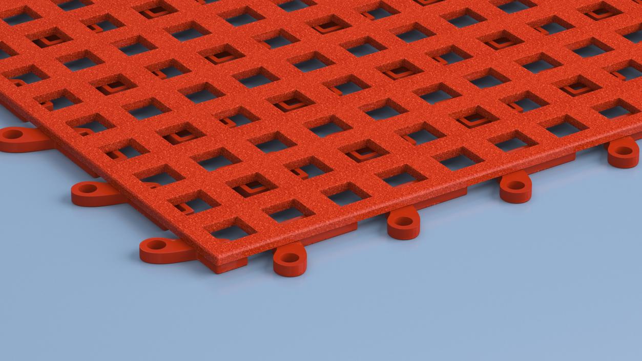 3D model Plastic Gym Floor Mat Orange 2