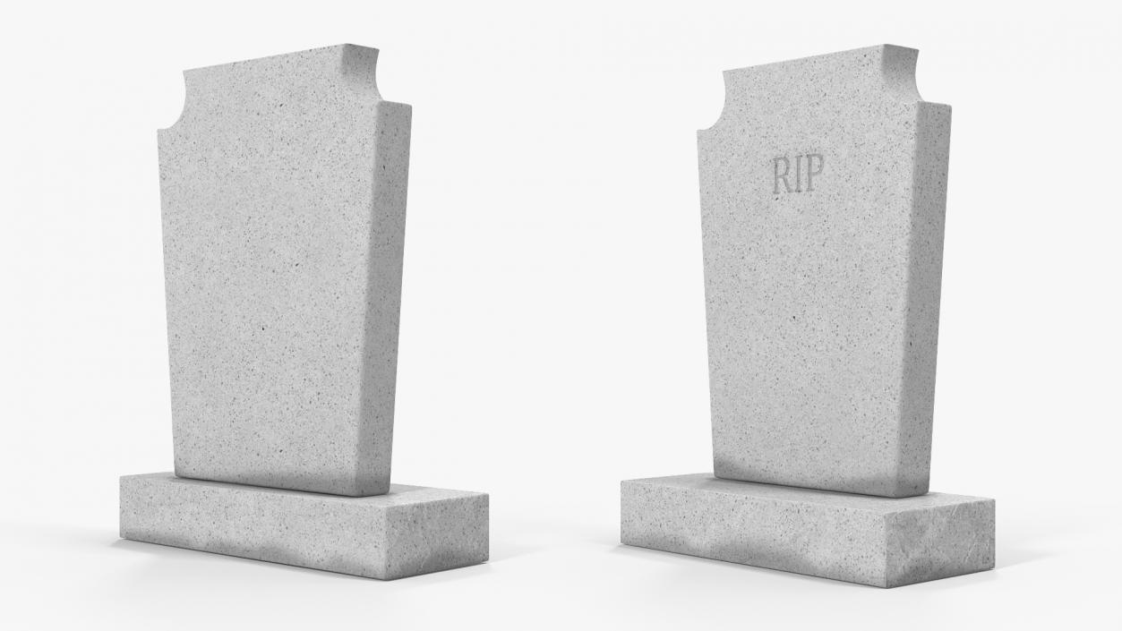 3D Granite Cemetery Headstone