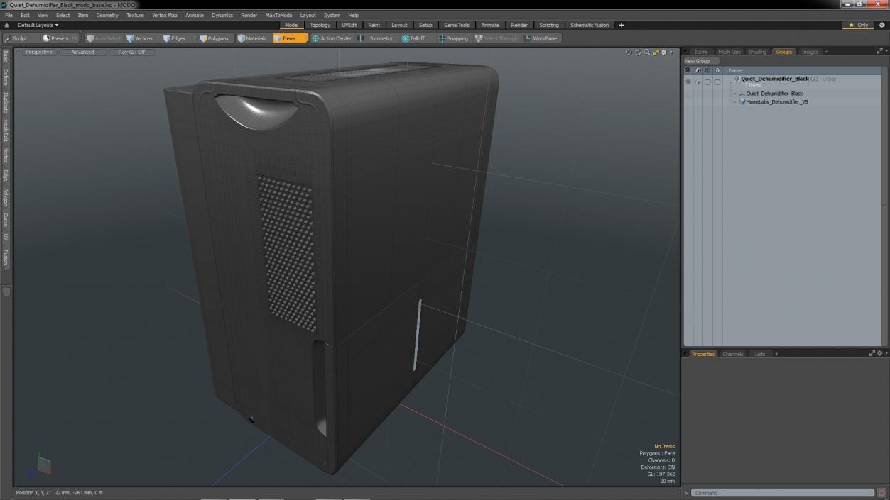 Quiet Dehumidifier Black 3D model