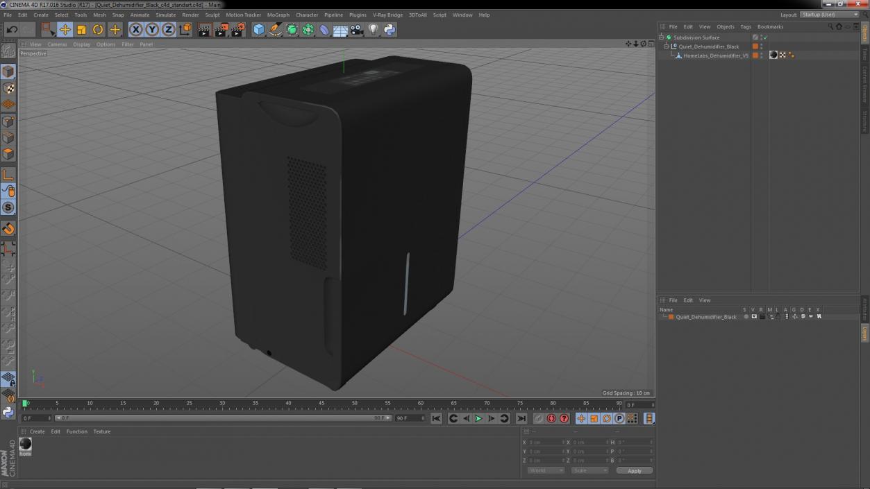 Quiet Dehumidifier Black 3D model