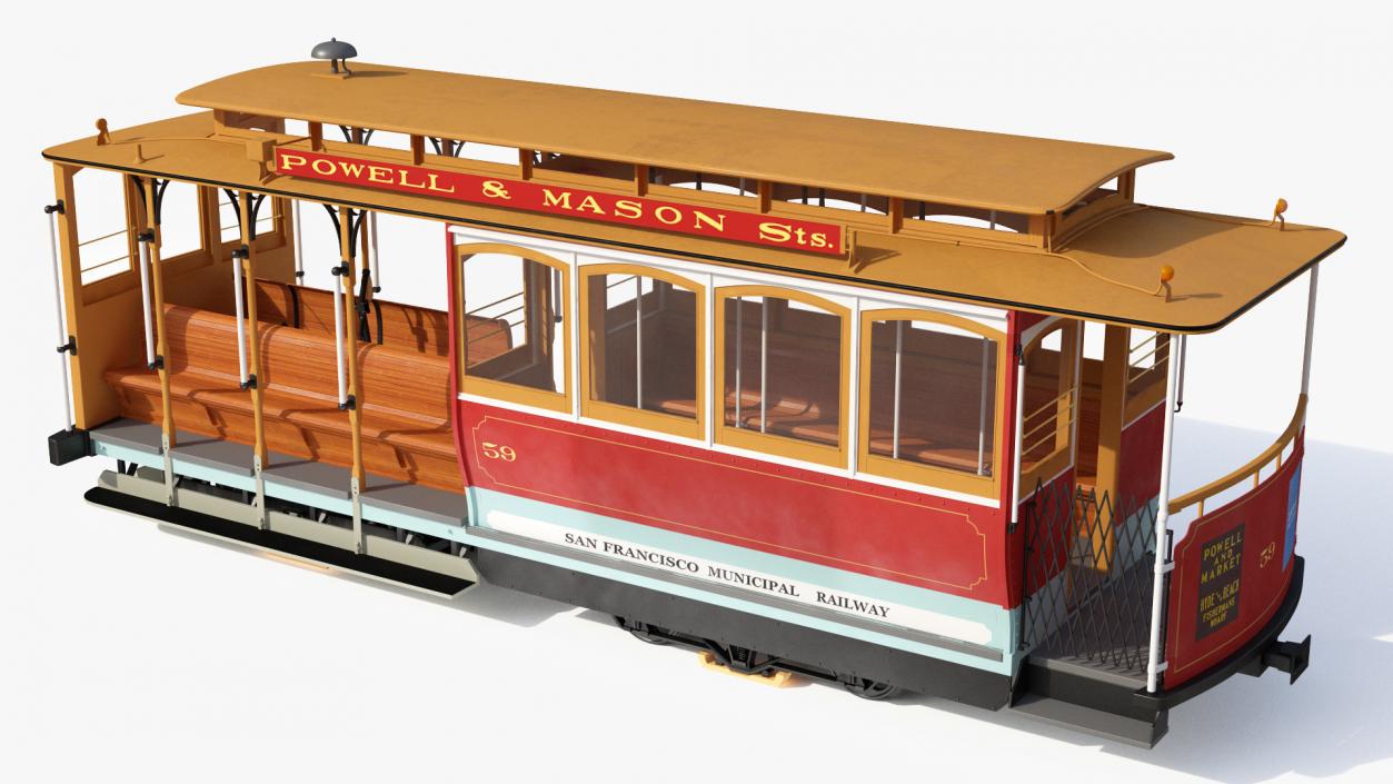 3D San Francisco Cable Car model