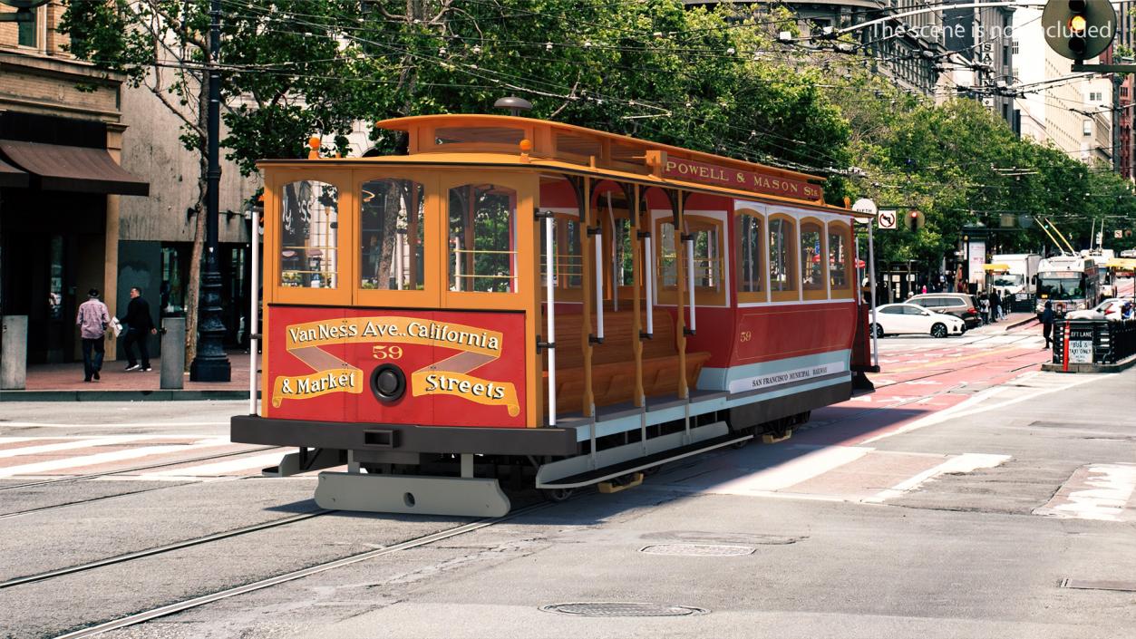 3D San Francisco Cable Car model