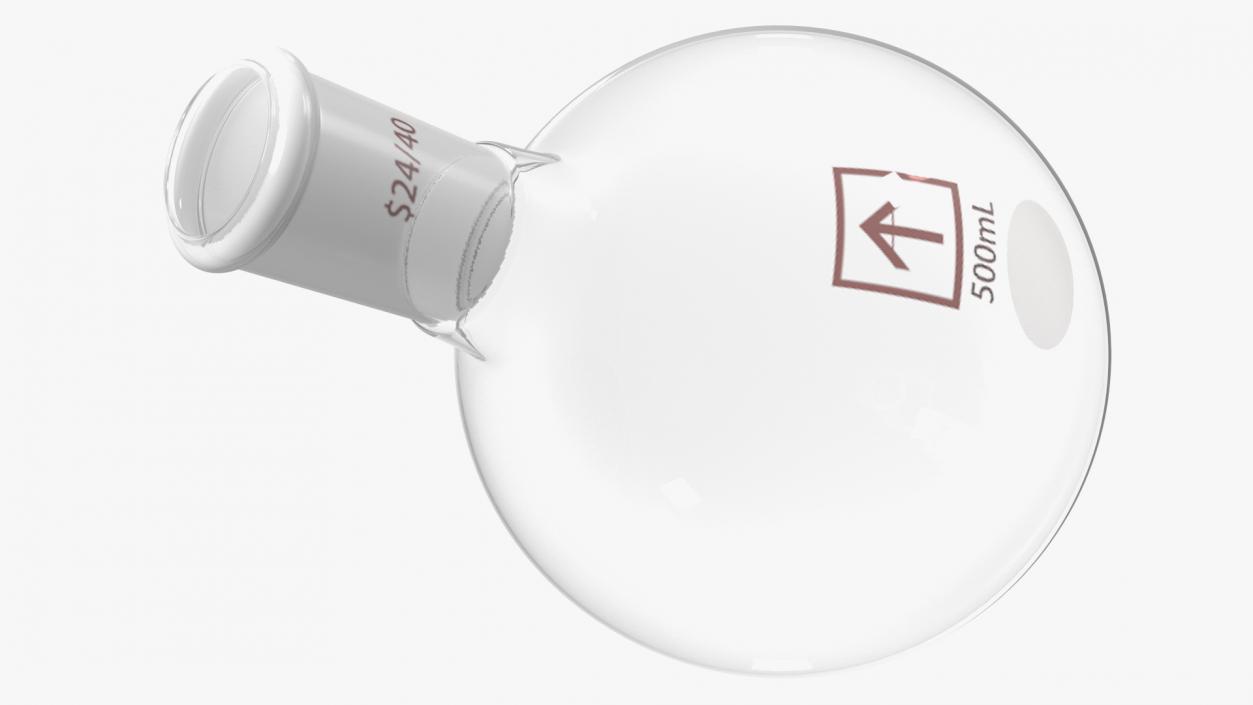 3D Round Bottom Receiving Flask model