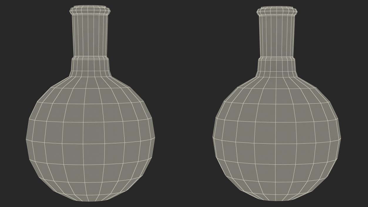 3D Round Bottom Receiving Flask model