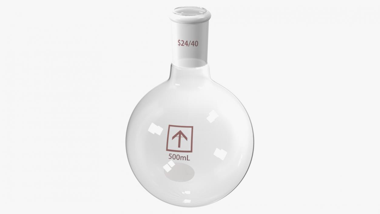 3D Round Bottom Receiving Flask model