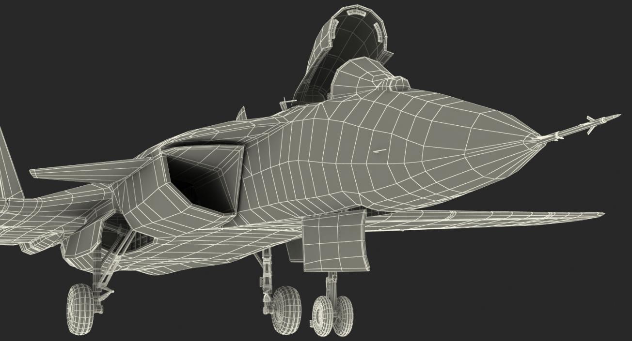 3D model Sukhoi Su-47 Berkut Russin Jet Fighter Rigged