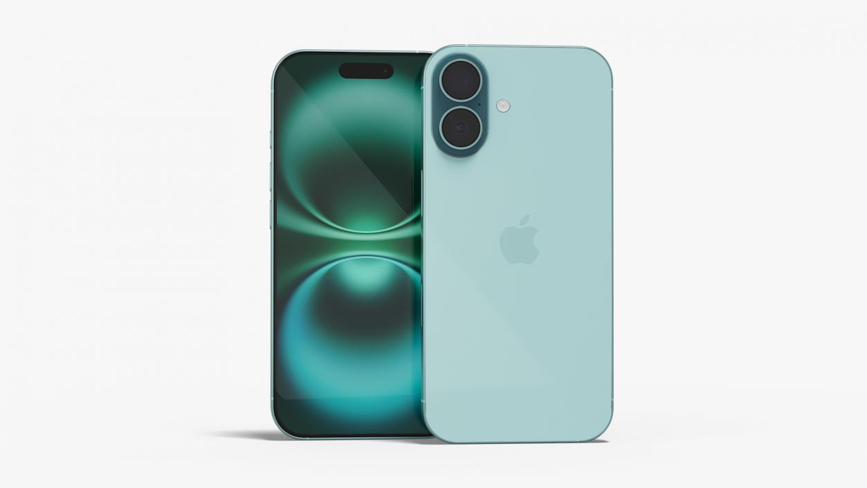 3D model Apple IPhone 16 Teal