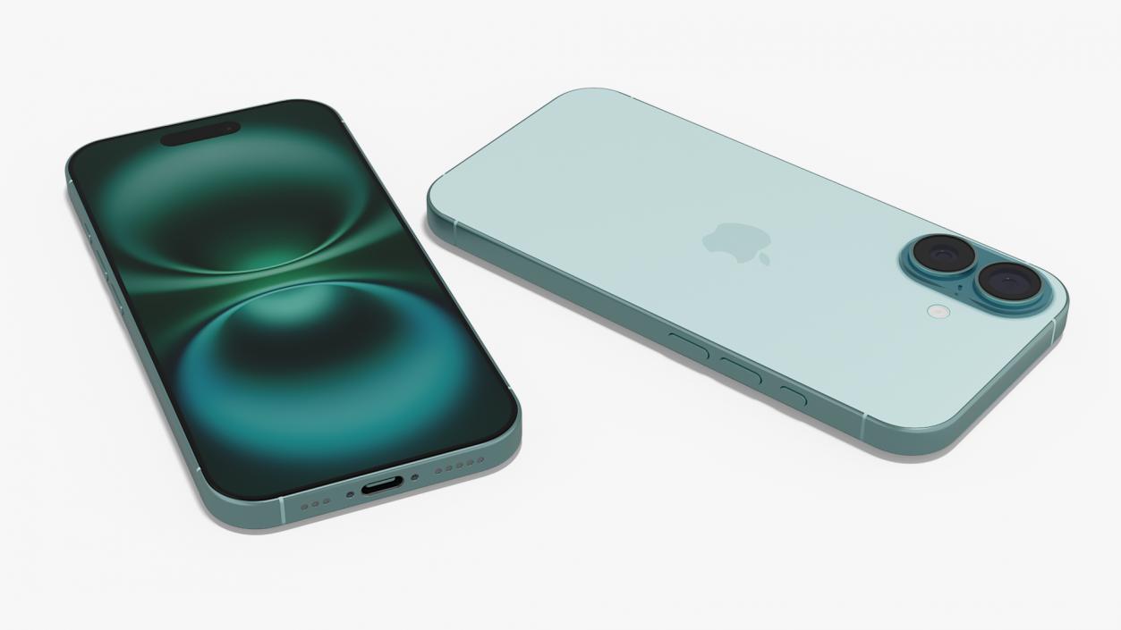 3D model Apple IPhone 16 Teal