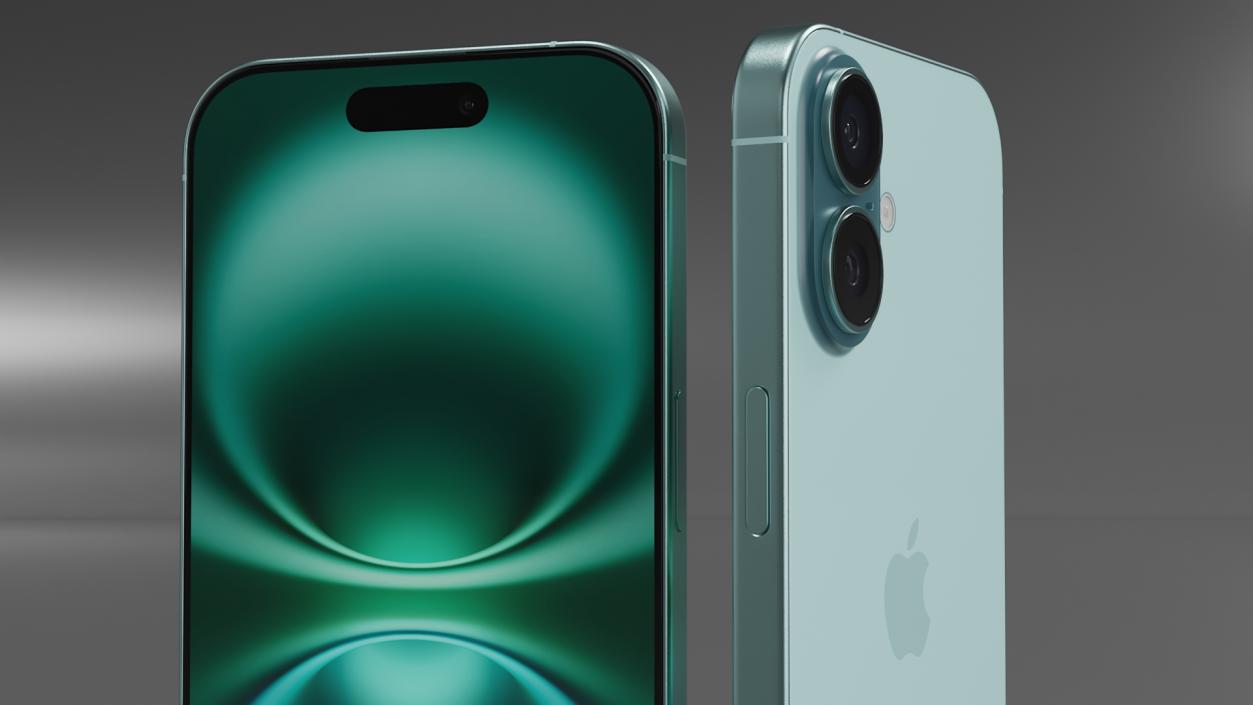 3D model Apple IPhone 16 Teal