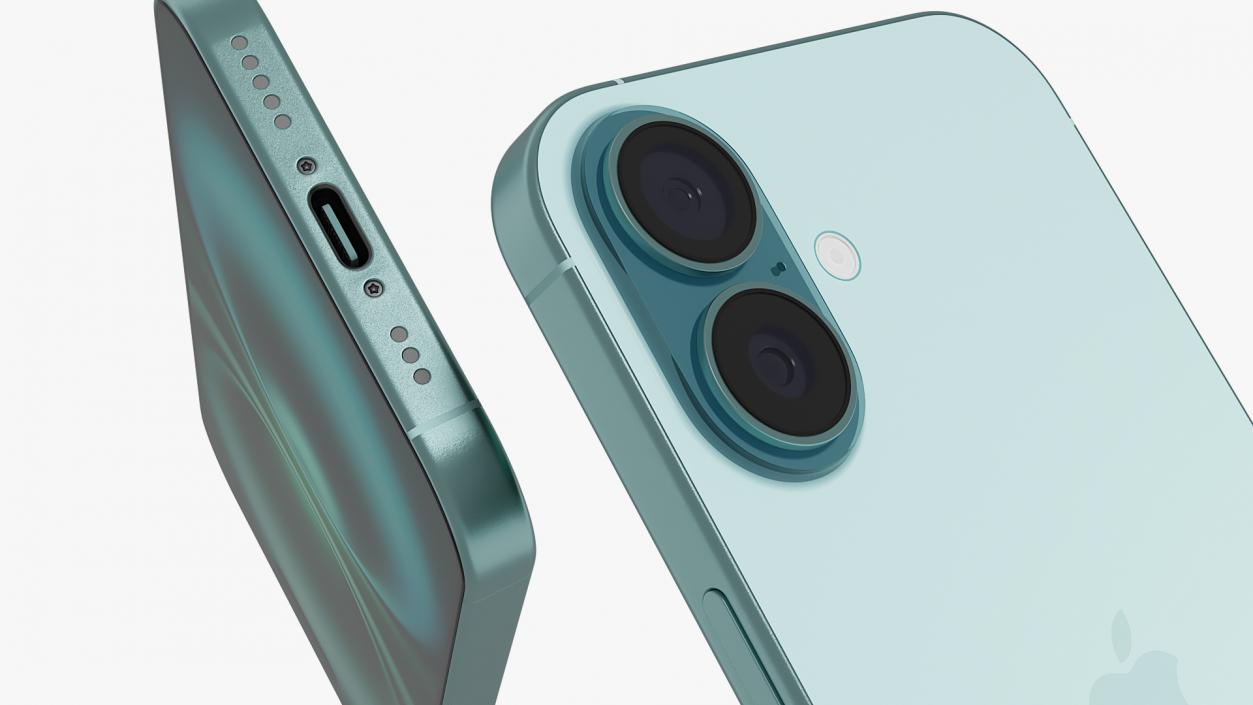 3D model Apple IPhone 16 Teal