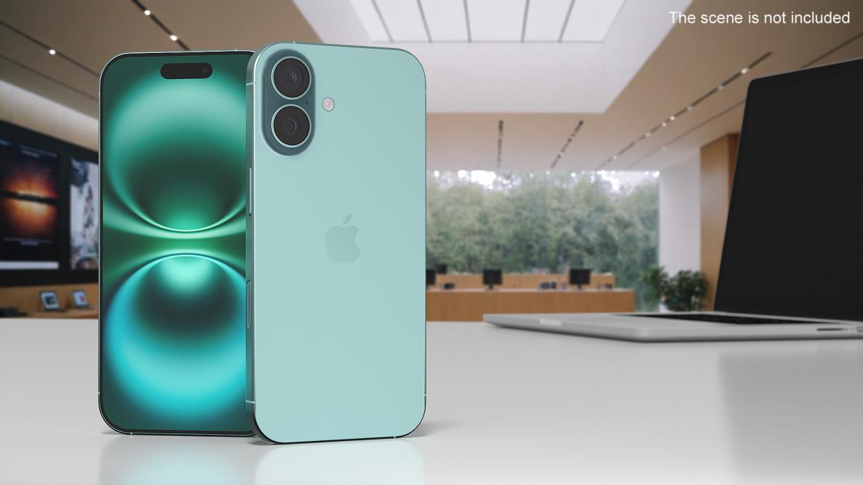 3D model Apple IPhone 16 Teal