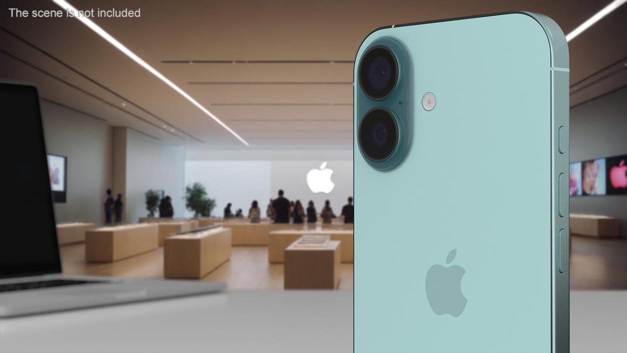 3D model Apple IPhone 16 Teal