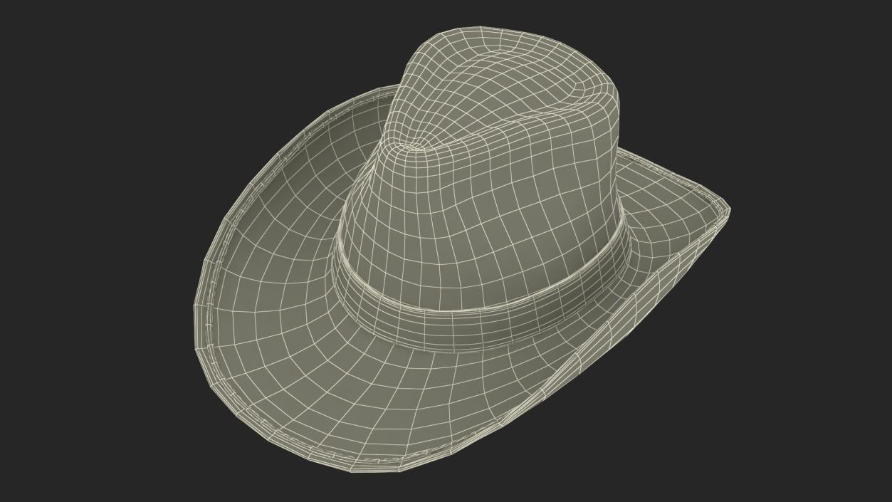 3D Straw Cowboy Hat 2 model