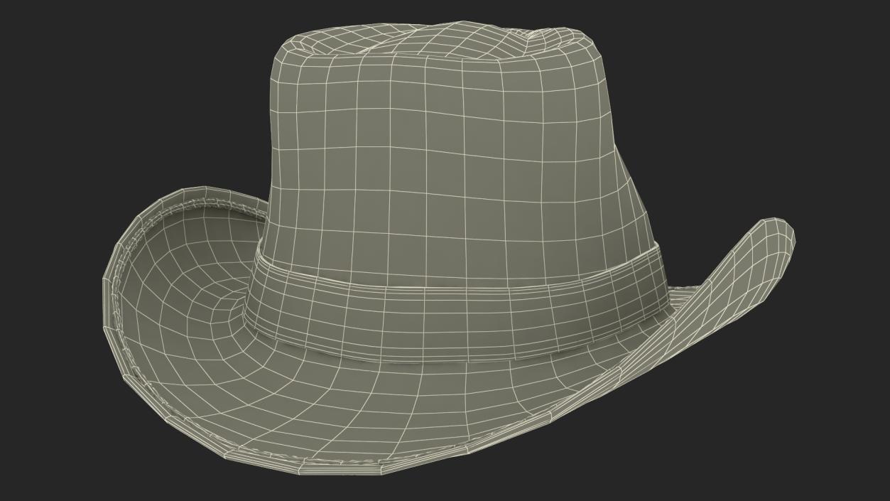 3D Straw Cowboy Hat 2 model