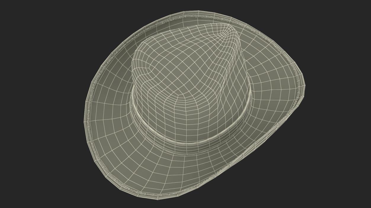 3D Straw Cowboy Hat 2 model