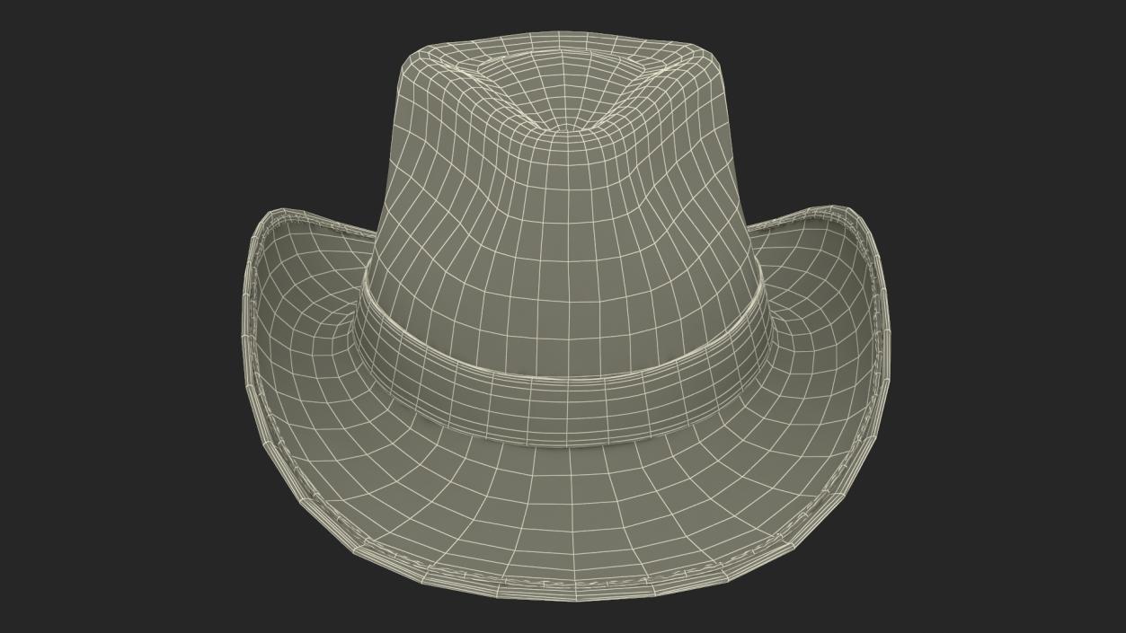 3D Straw Cowboy Hat 2 model