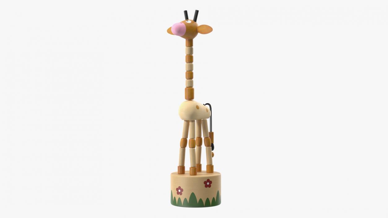 Giraffe Push Puppet Toy Rigged for Modo 3D model