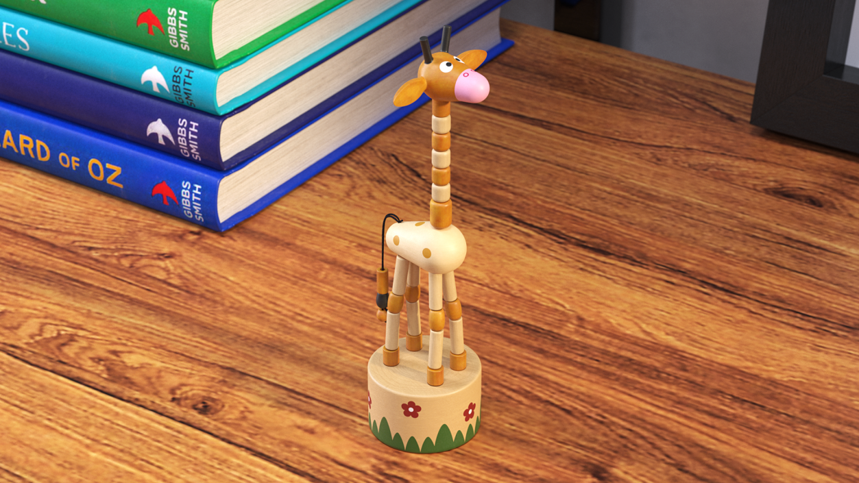 Giraffe Push Puppet Toy Rigged for Modo 3D model