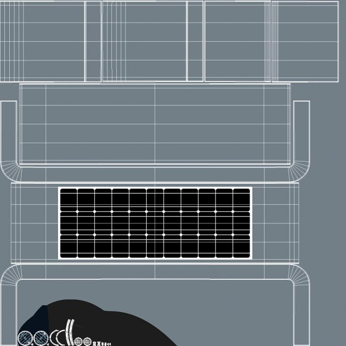 Smart Solar Bench Grey 2 3D model