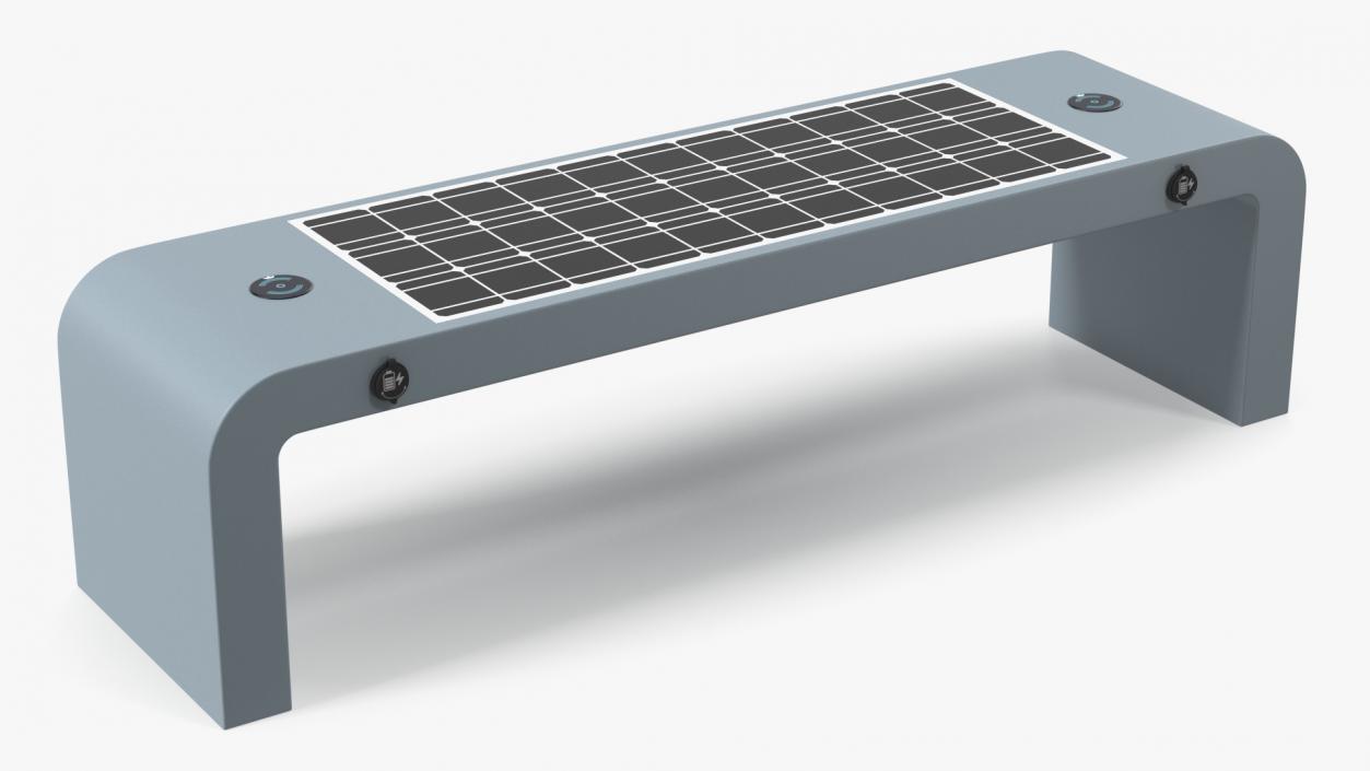 Smart Solar Bench Grey 2 3D model