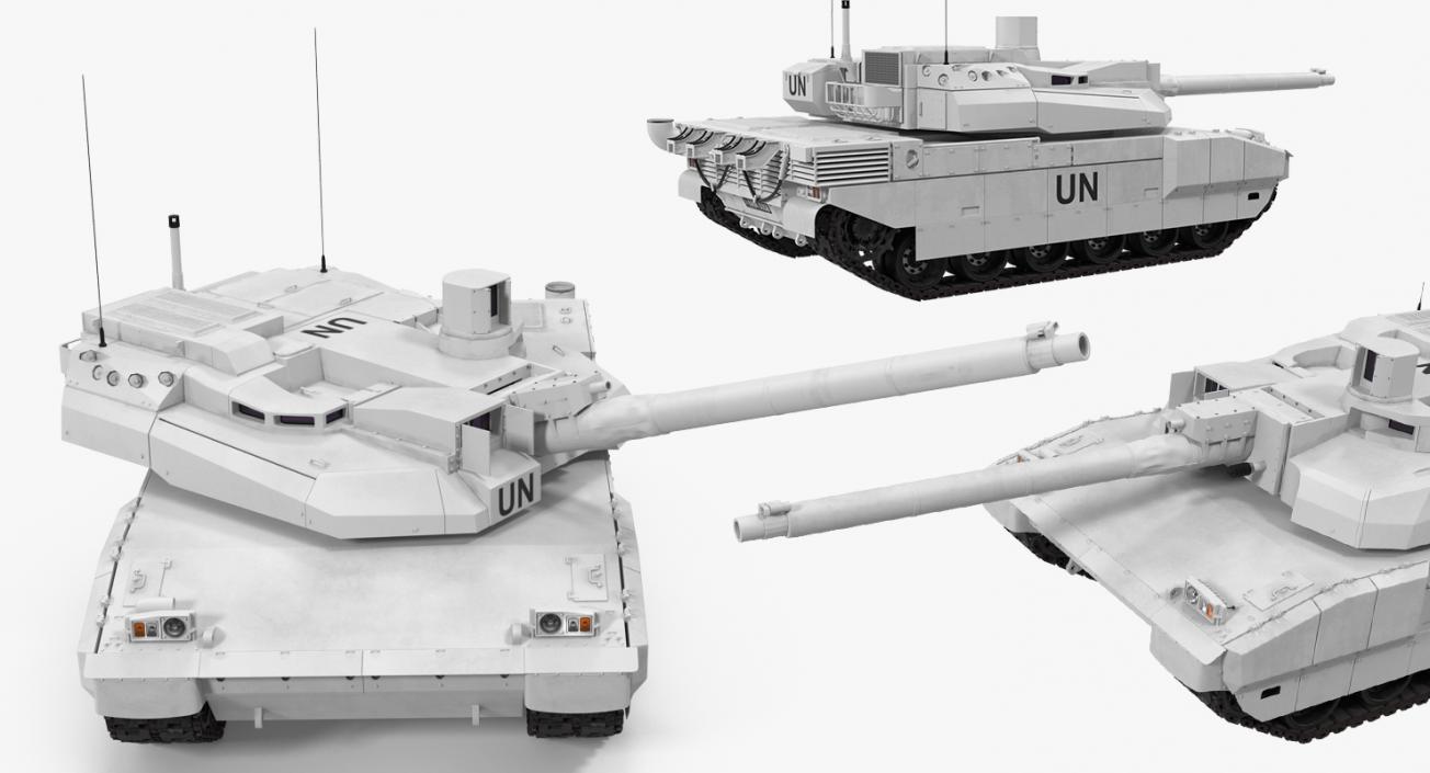 Tank AMX-56 Leclerc United Nations 3D model