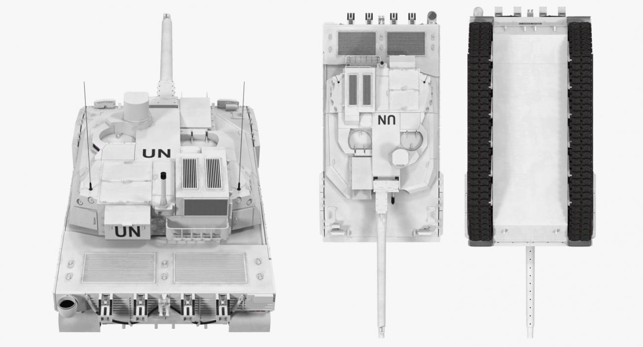 Tank AMX-56 Leclerc United Nations 3D model