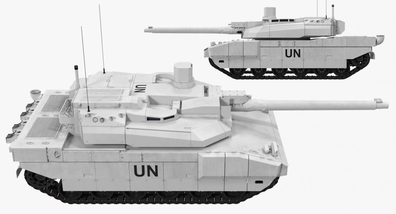 Tank AMX-56 Leclerc United Nations 3D model