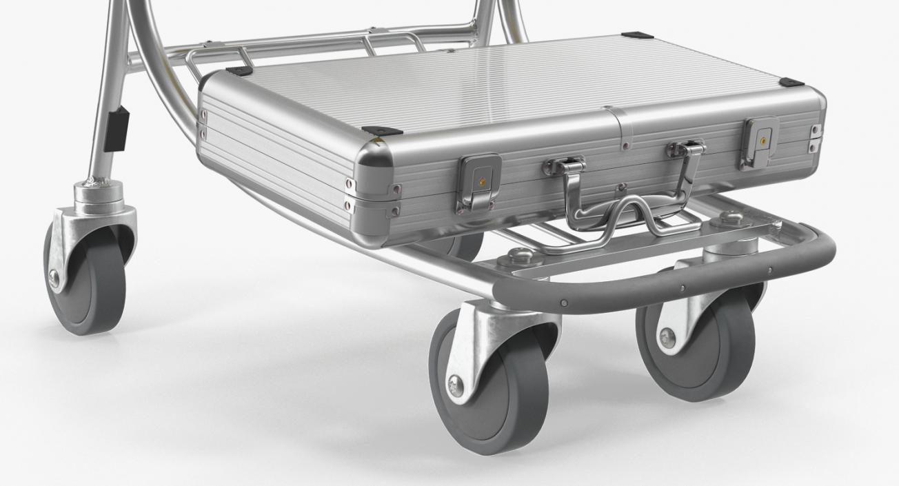 Airport Luggage Trolley with Baggage 3D Models Collection 3D