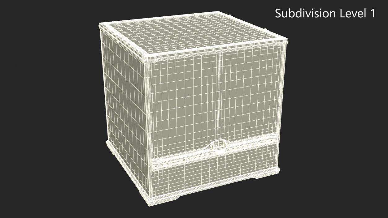 3D Small Cubic Terrarium with Plants model