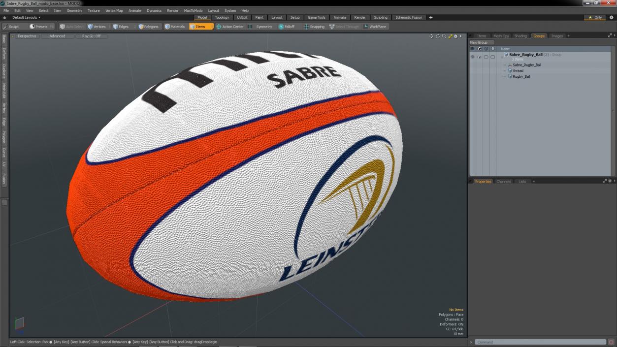 3D Sabre Rugby Ball