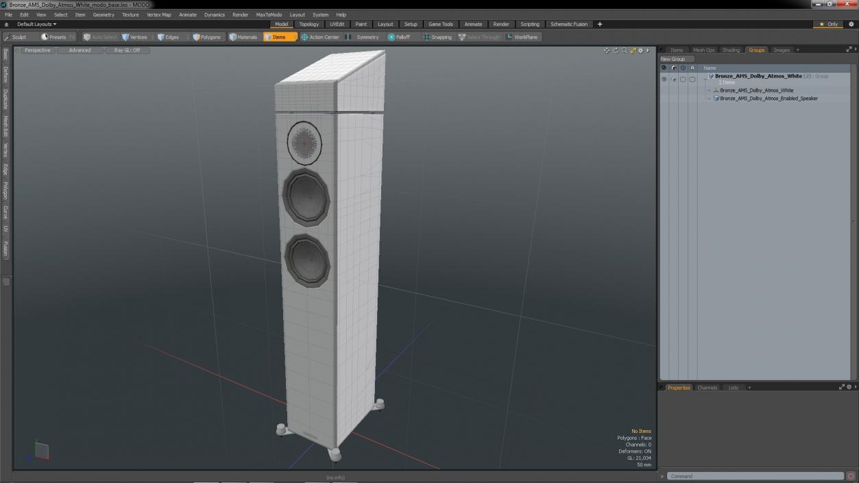 3D Bronze AMS Dolby Atmos White model