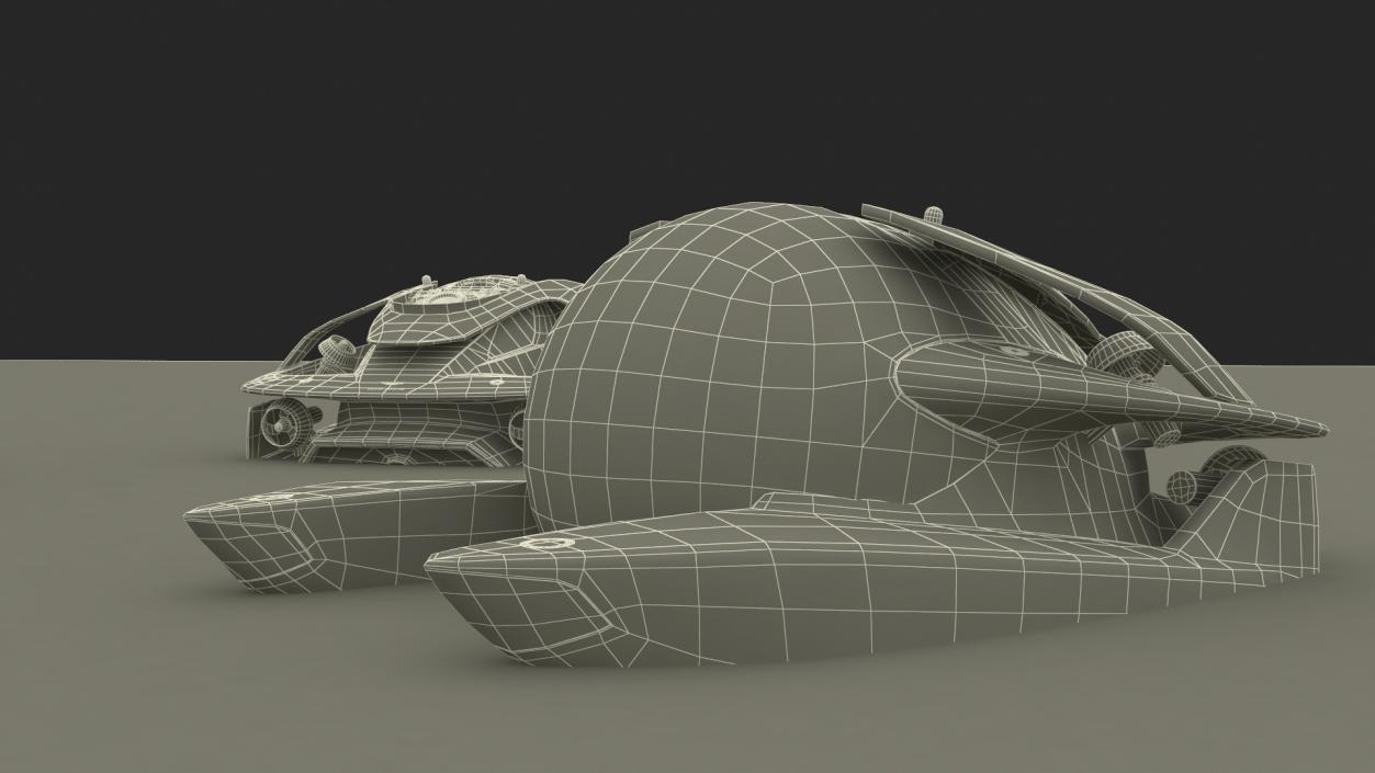 3D Aston Martin Submarine Ocean Water Rigged