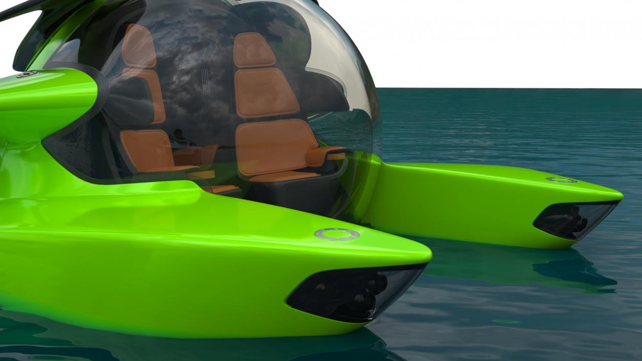 3D Aston Martin Submarine Ocean Water Rigged