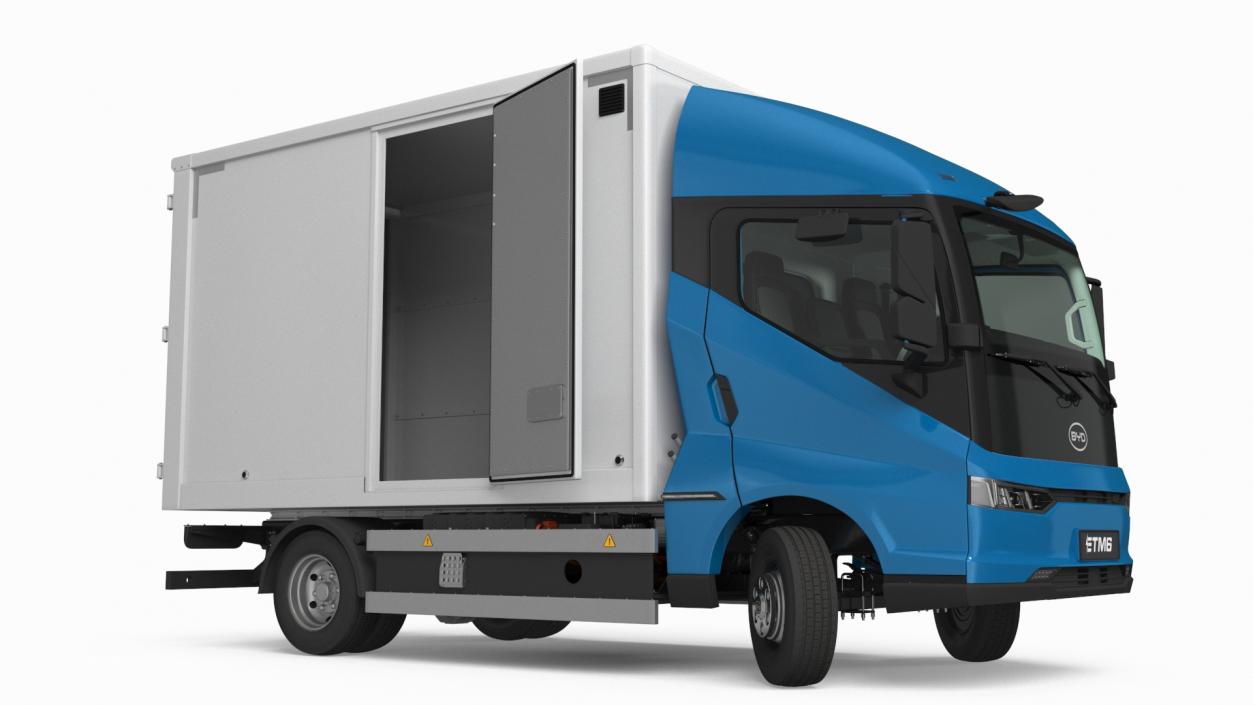 Truck BYD ETM6 Blue Rigged for Maya 2 3D