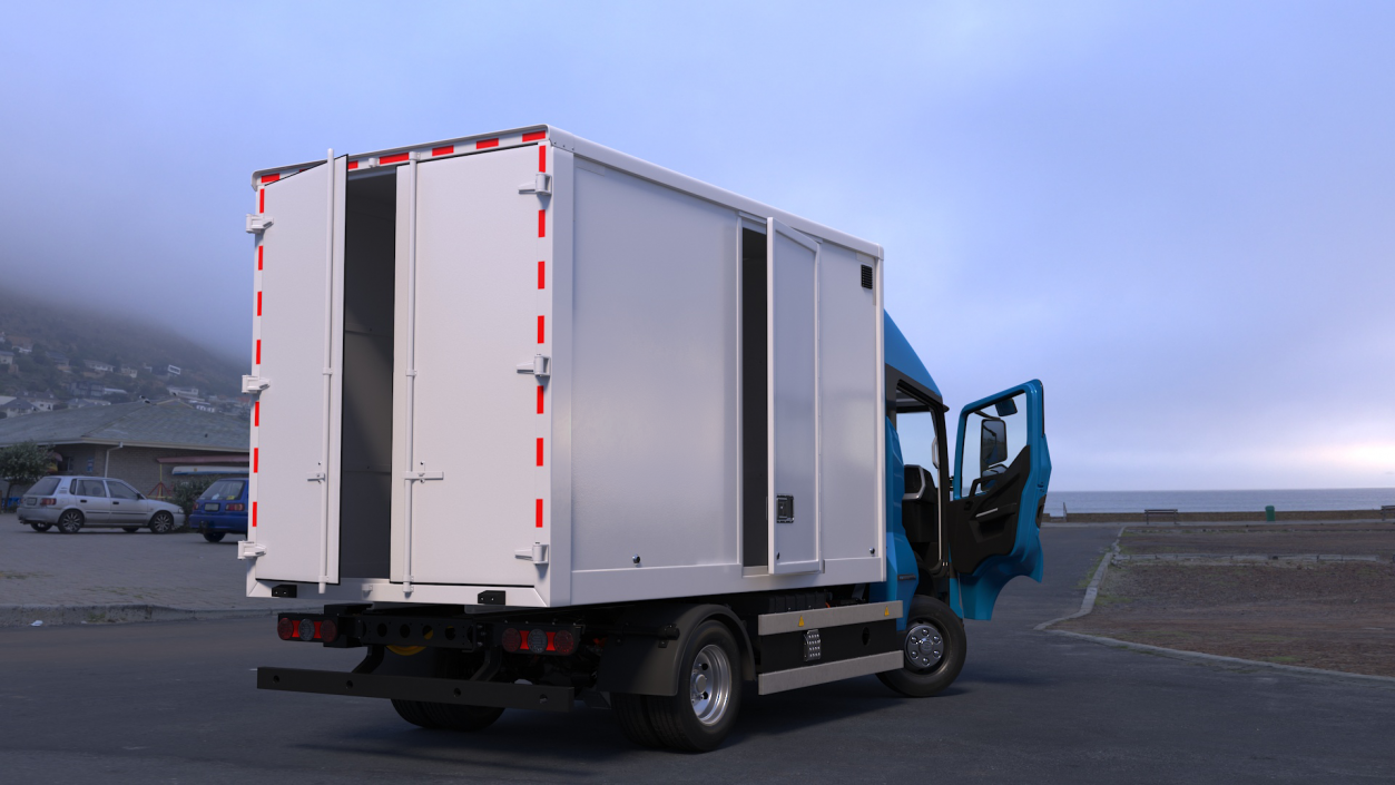 Truck BYD ETM6 Blue Rigged for Maya 2 3D