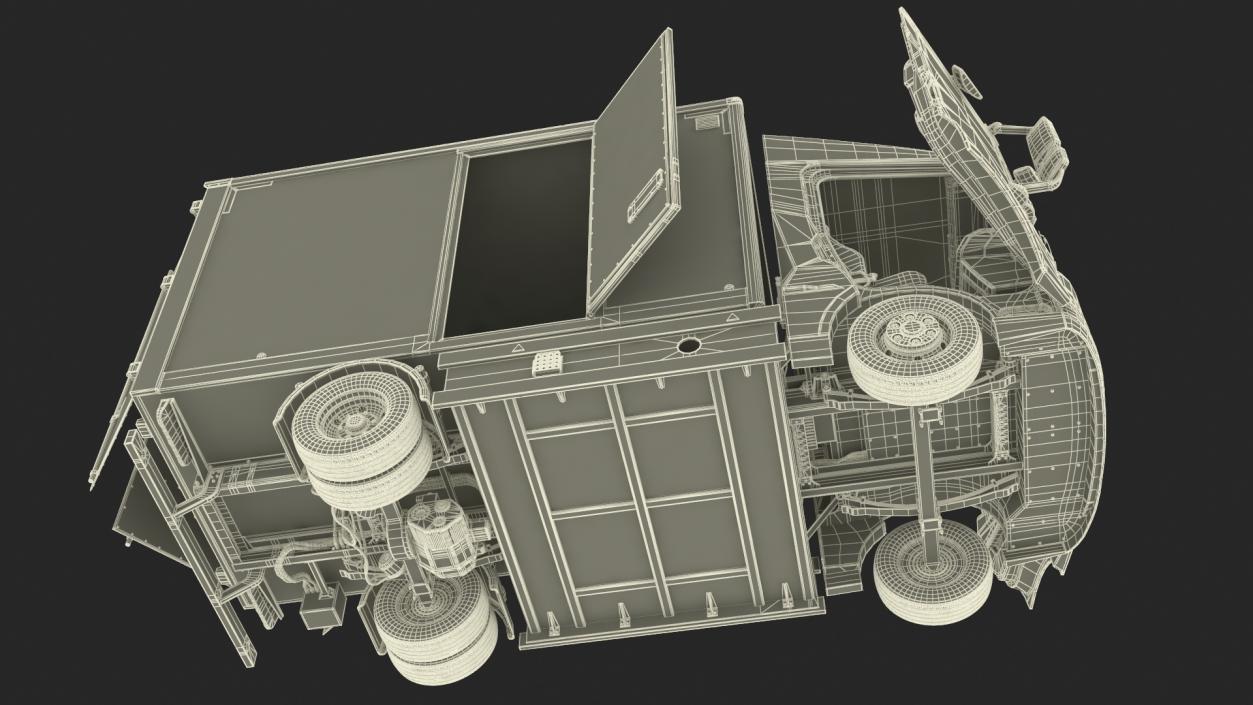 Truck BYD ETM6 Blue Rigged for Maya 2 3D