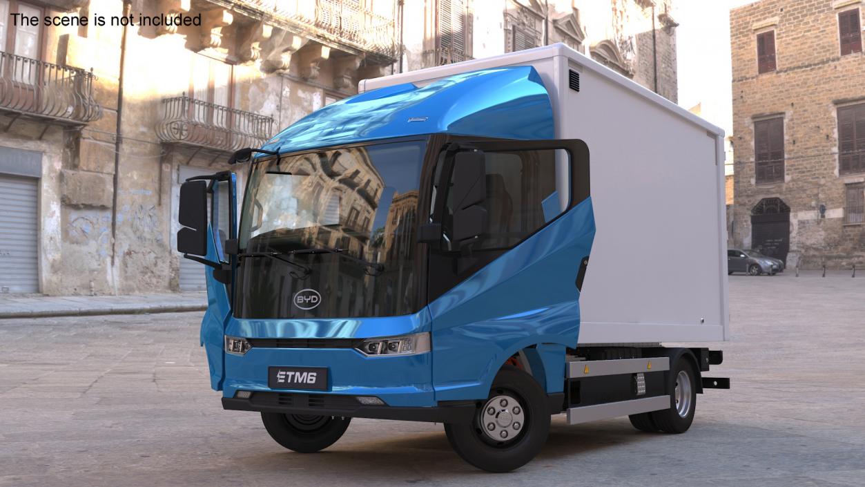 Truck BYD ETM6 Blue Rigged for Maya 2 3D