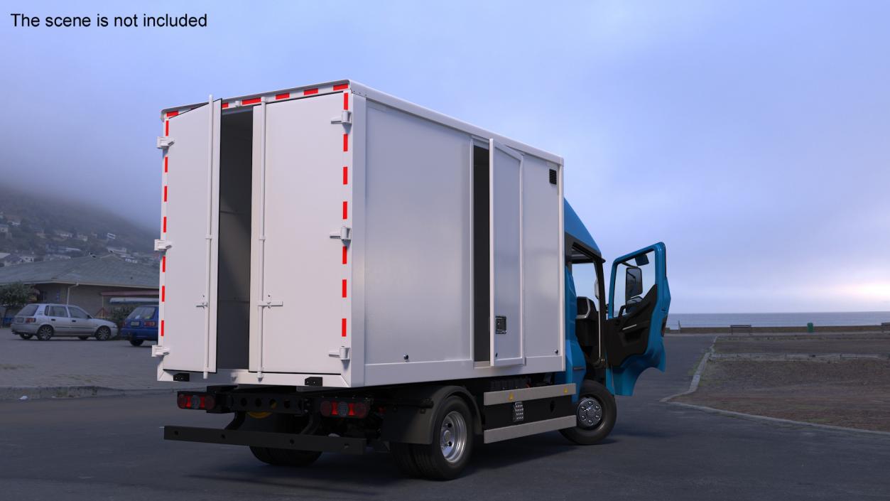 Truck BYD ETM6 Blue Rigged for Maya 2 3D