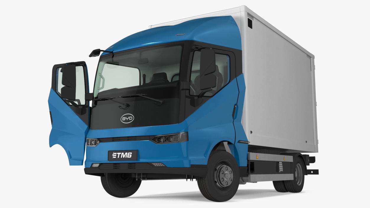 Truck BYD ETM6 Blue Rigged for Maya 2 3D