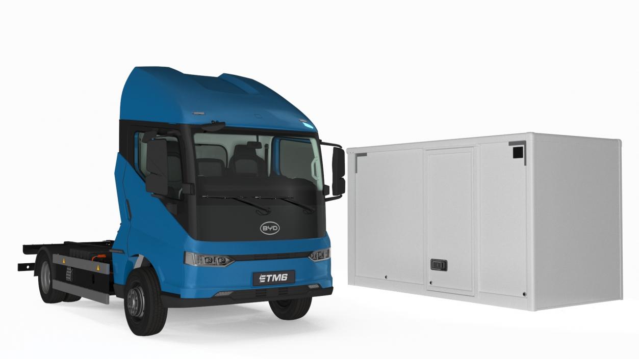 Truck BYD ETM6 Blue Rigged for Maya 2 3D